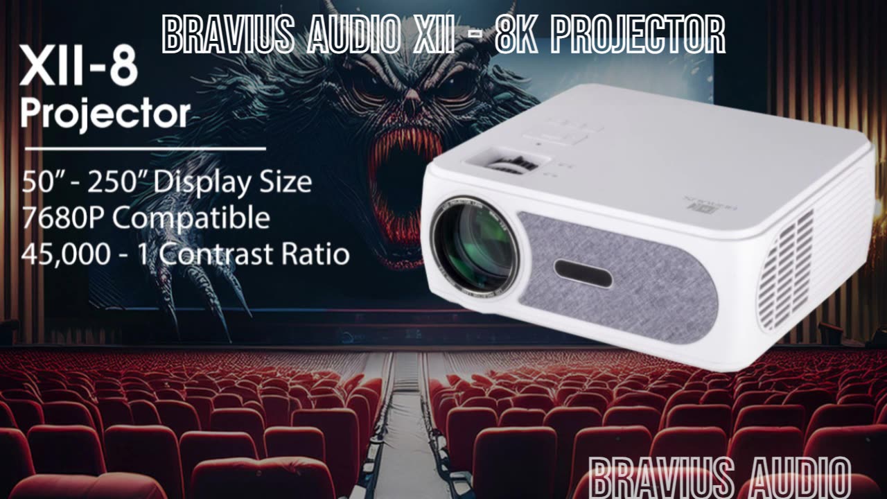 Bravius Audio XII - 8K Projector: Key Features Overview