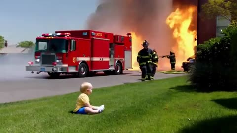 Heroic cat save child from burning car