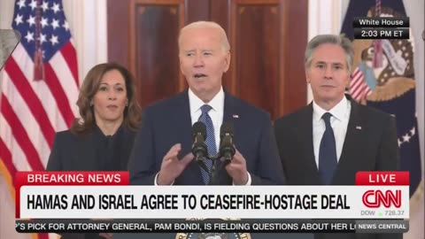 Biden takes credit for ceasefire and hostage deal in Gaza. "At long last, I can announce [it]."