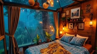 Tropical tent resort.