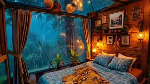 Tropical tent resort.