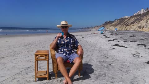 The Beach Captain in Time-Lapse. Solana Beach, California. TL 013.