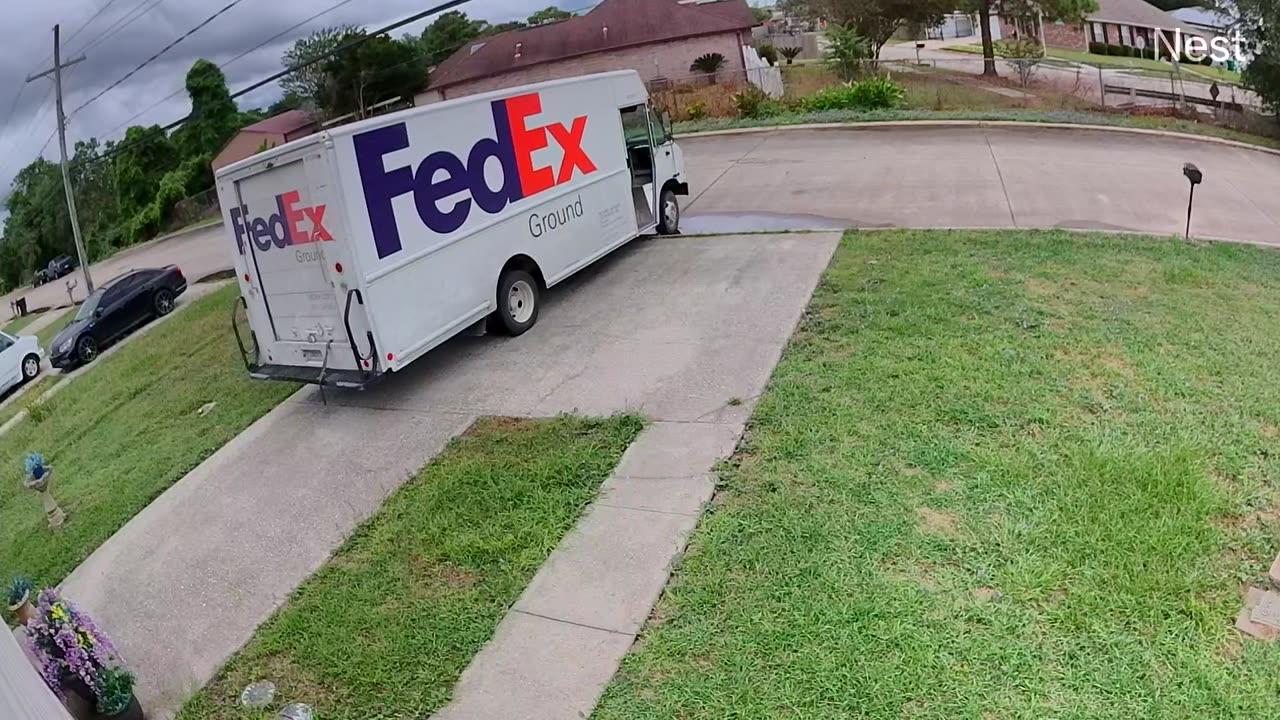 Nest Camera FedEx Guy Delivering Packages