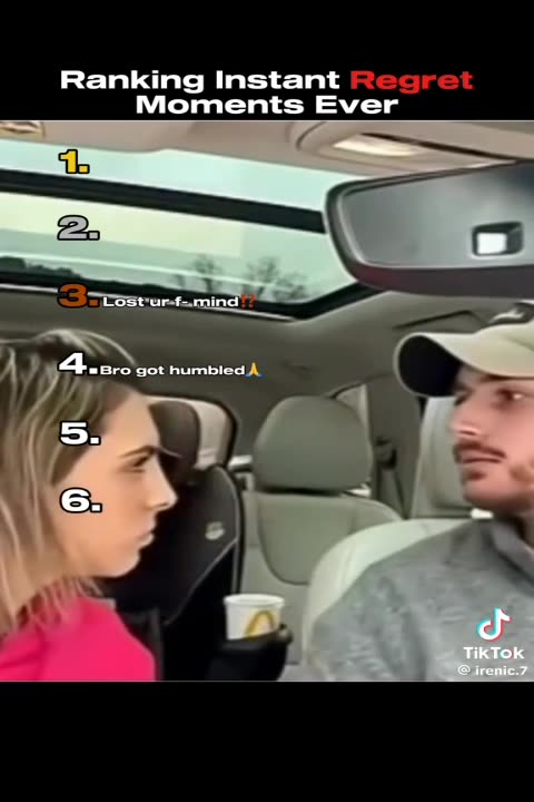 Ranking Instant Regret Moments Ever