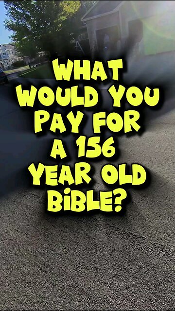 Found a Bible from the 1800's at this garage sale.