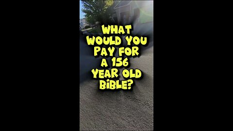 Found a Bible from the 1800's at this garage sale.