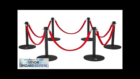 VEVOR Stanchion Posts with Velvet Ropes 6-Pack Crowd Control Stanchion with 6PCS Review