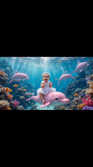 Dolphin Dreams: Baby's Underwater Adventure of Laughter!