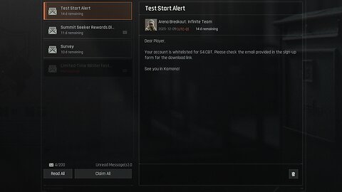 Season 4 CBT: Initial Tutorial and after. (09DEC25) | Arena Breakout Infinite