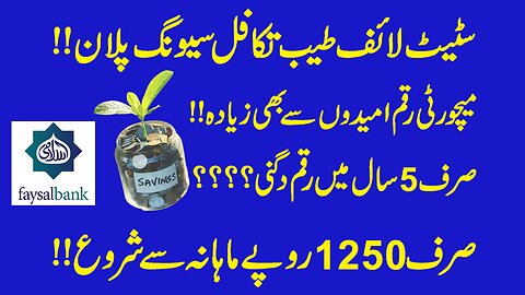 State Life InsurancePlans |Faysal BankSaving Scheme|Adamjee Insurance|Coventional Plans|TakafulPlans
