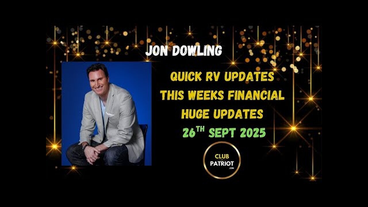 Jon Dowling Weekly RV Updates 26th Sept 2025 Latest Updates
