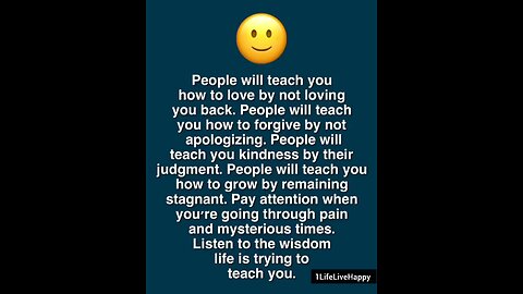 people will teach you