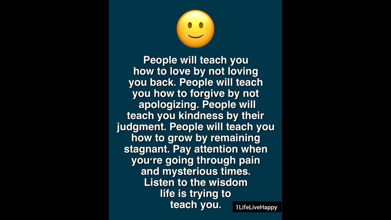 people will teach you