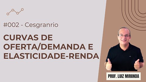 #002 - Elasticidade-Renda e Curvas de Oferta e Demanda #cesgranrio