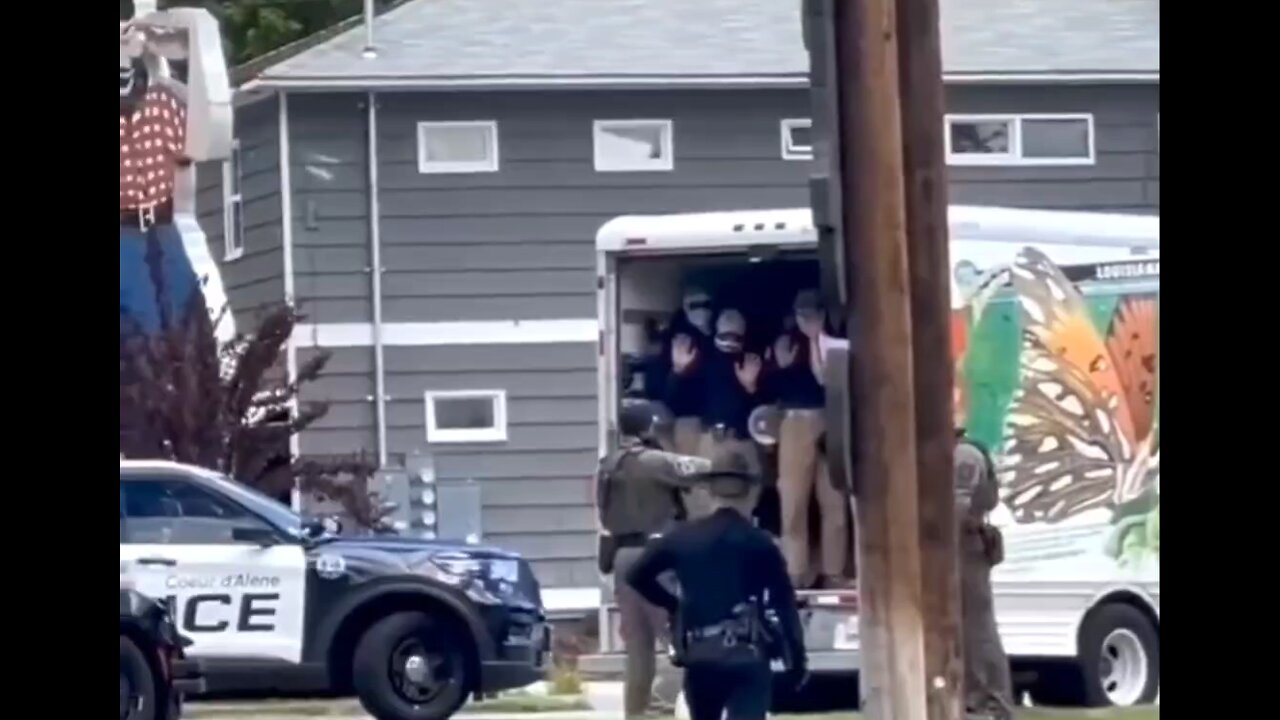 The Patriot Front caught in Uhaul truck.