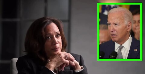 Kamala Harris pauses to think when asked if Joe Biden wanted her to win the 2024 election