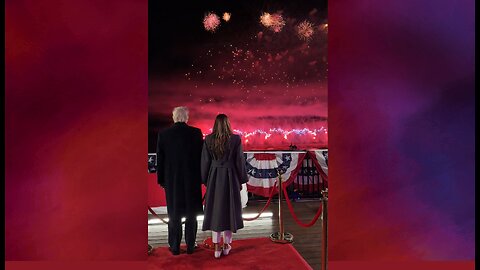 🎉President & Melania watch Fireworks show to Hallelujah