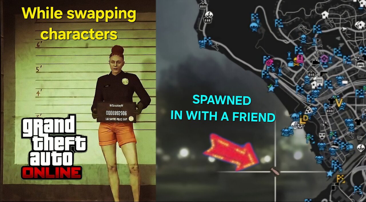 I accidentally ran into an old friend while swapping characters in GTA