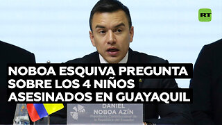 Piden a Noboa que diga el nombre de los 4 menores asesinados en Ecuador y evita responder