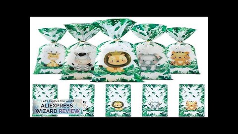 Jungle Animals Party Candy Gift Bags Biscuit Packing Bag Safari Gift Bag Review