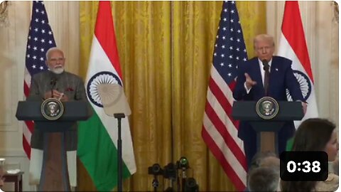 🇺🇸🇮🇳 President Trump took a question from an Indian reporter but simply couldn't understand