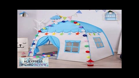 Children's Tent Indoor Outdoor Games Garden Tipi Princess Castle Folding Cubby Toys Review