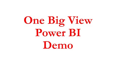 IBI059 - One Big View PowerBI Demo