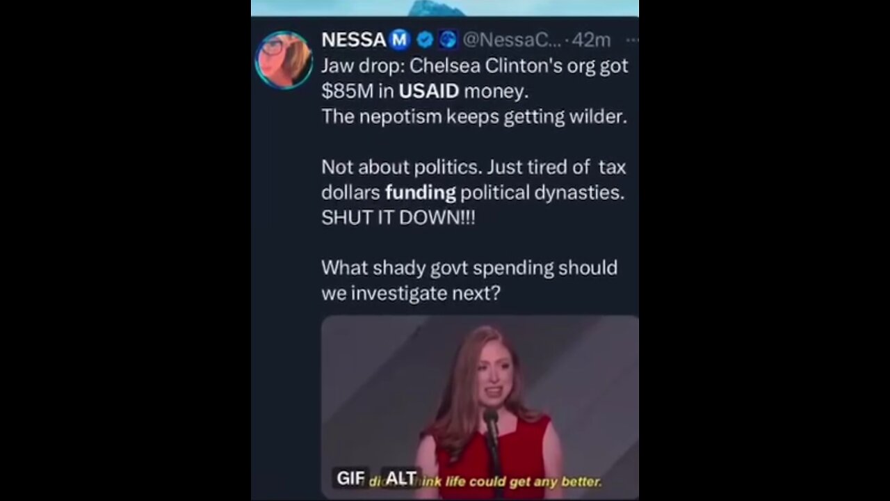 Corruption at USAID was so bad Chelsea Clinton was paid 85 million dollars, For What?