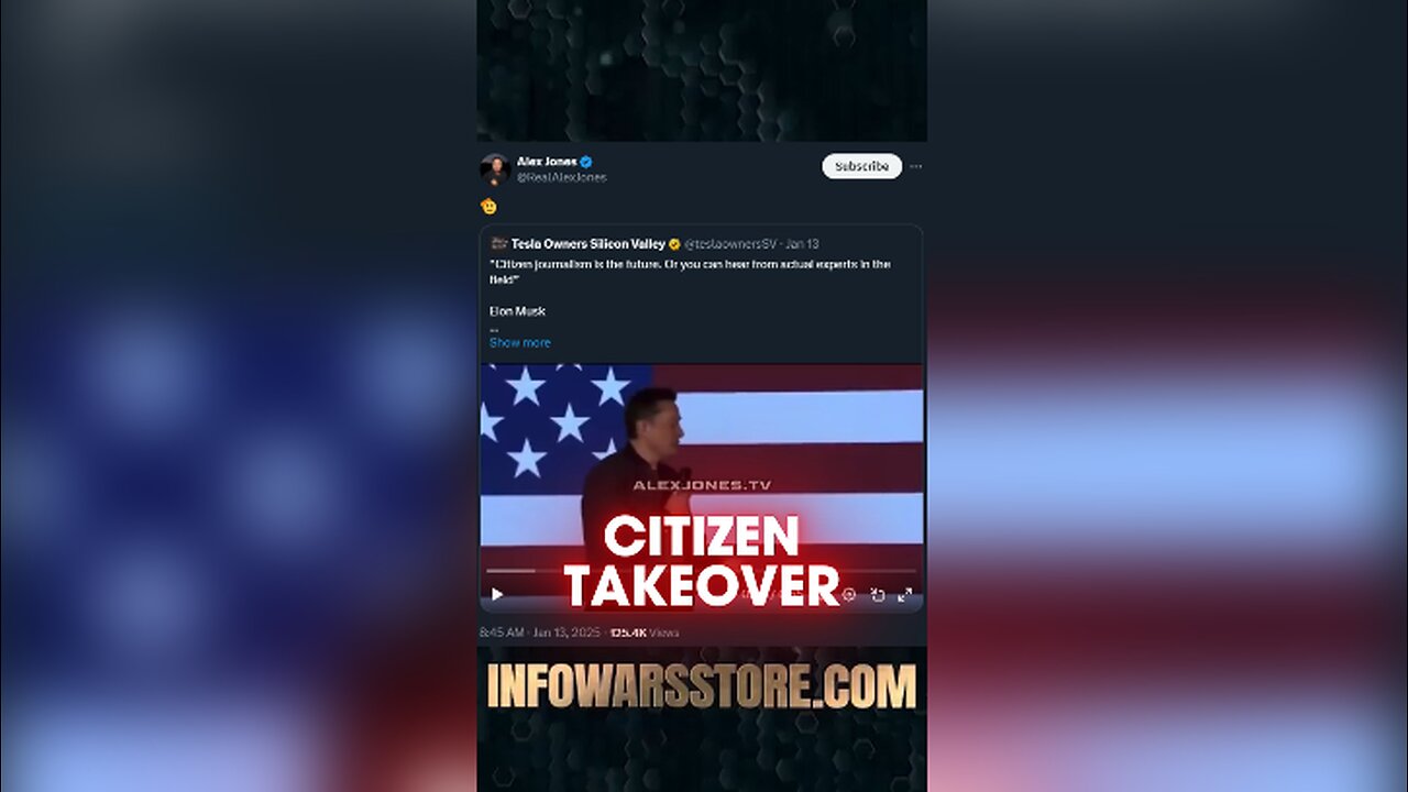 Citizen Journalism is The Future - Alex Jones on X