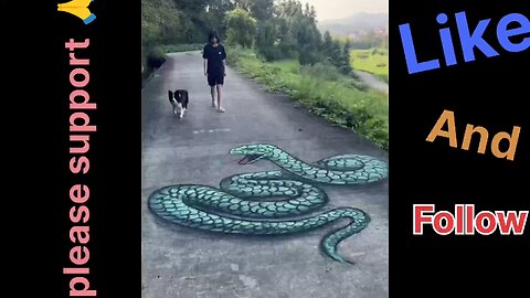 Seeing the illusion sketch art made on the road, everyone thought it was real.