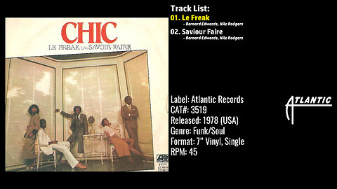 Chic – Le Freak (Full Record) – 1978 – CAT.# 3519