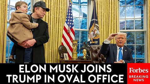 RAW: President Trump Signs Executive Orders in The Oval Office with Elon Musk Who Just Happened to Be Alongside The President