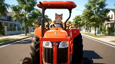 Maman cats Trims Furn and The Farm Makes a Tiger Hat For Kittens at home