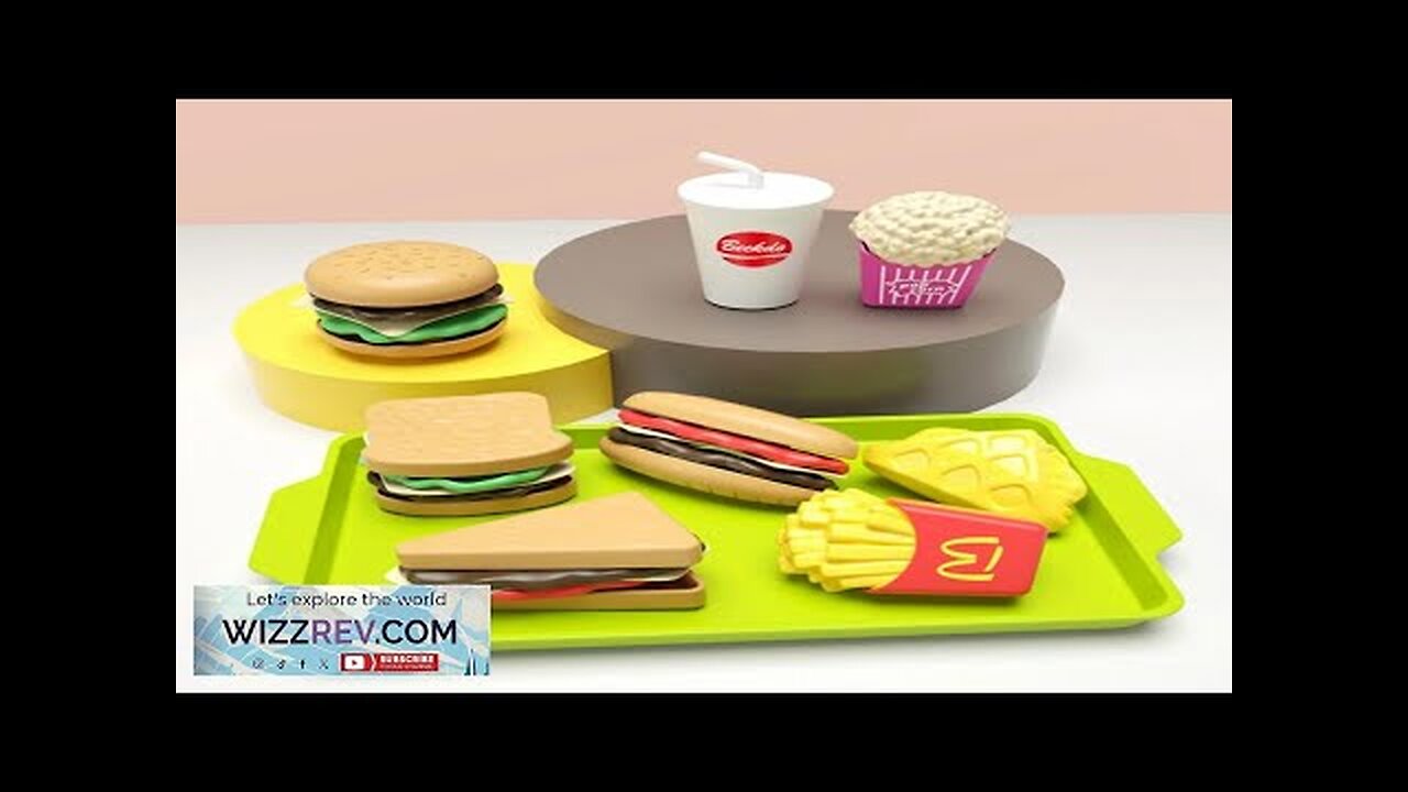 Children's Play House Puzzle Exercise Hand-eye Coordination Toy Mini Hamburger French Fries Review