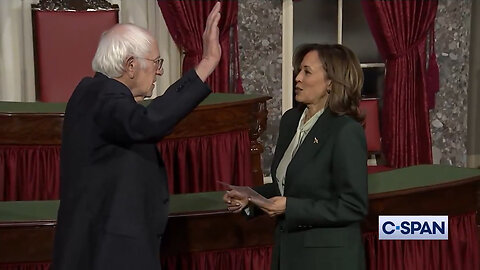 Kamala Harris Takes Nasty Swipe At Bernie Sanders While Swearing Him In - He Claps Back