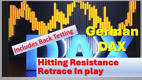 German DAX Hitting Resistance & RETRACE in play