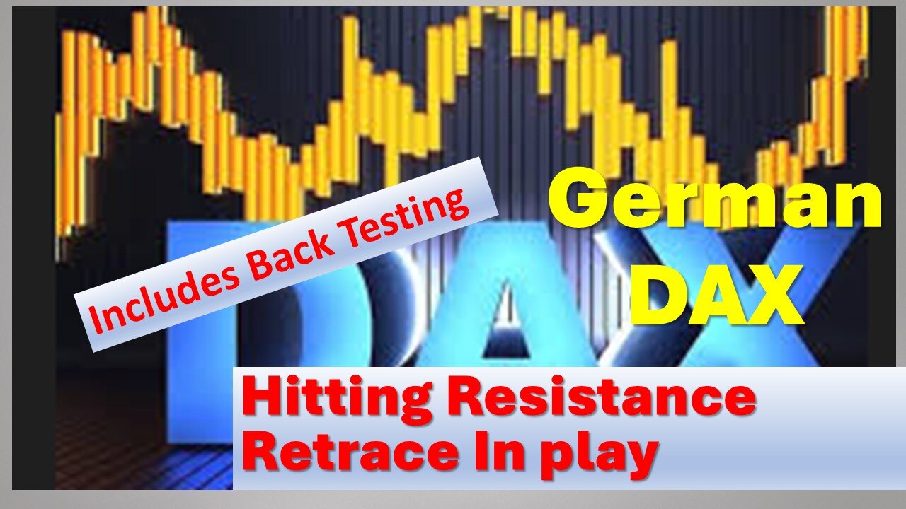 German DAX Hitting Resistance & RETRACE in play