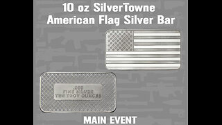 10 oz SilverTowne American Flag Silver Bar II
