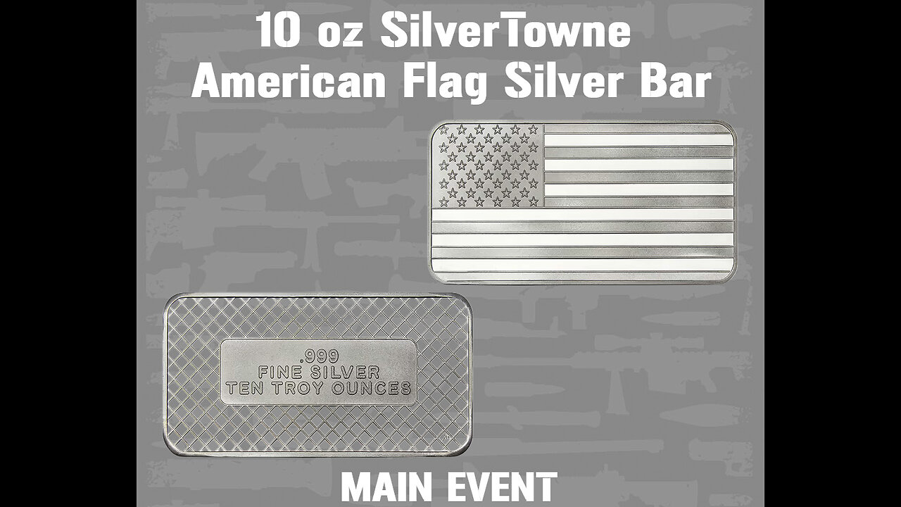 10 oz SilverTowne American Flag Silver Bar II