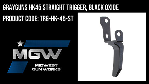 Grayguns HK45 Straight Trigger, Black Oxide - TRG-HK-45-ST