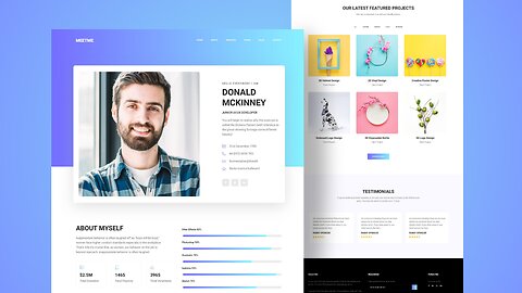 RESPONSIVE Portfolio Website Design || HTML, CSS & JS