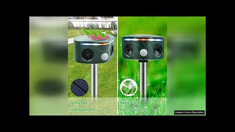 Ultrasonic Solar Animal Repeller for Yard 5 Modes Outdoor Cat Repellent Squirrel Review