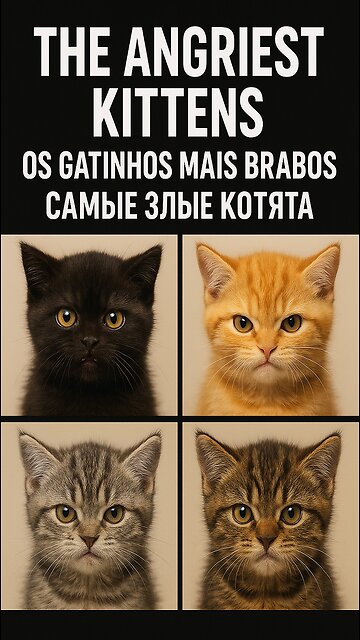 The 4 angriest Kittens on the Internet 😾💖 You get to choose your favorite!