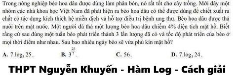 THPT Nguyễn Khuyến 2026: Trong nông nghiệp bèo hoa dâu được dùng làm phân bón, nó rất tốt cho cây