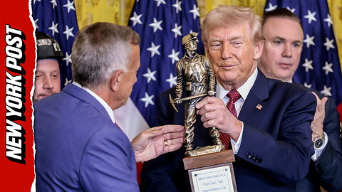 Trump awarded 'Undisputed Champion of Beautiful Clean Coal' trophy at White House