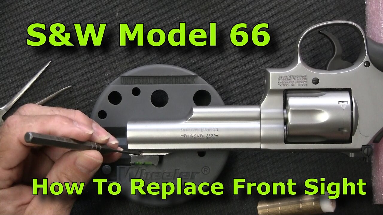 Installing Fiber Optic Sights on a S&W Model 66 With Pinned Sights