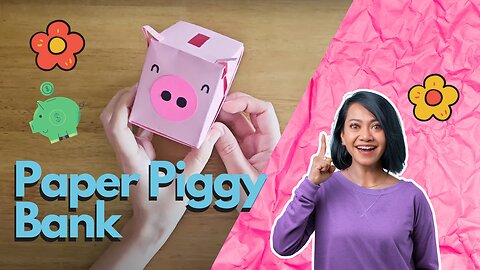 How to make Paper Piggy Bank - Tutorial - Squid Game - Coin Bank - Savings Bank