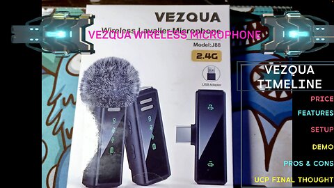 VEZQUA Wireless MICROPHONE REVIEW IN 4K #vlogging #wirelessmicrophone #microphone #androidapp