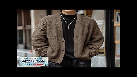 INCERUN Men Simple Textured Cardigan Sweater Comfortable Loose Fit Botton Front Lapel Review