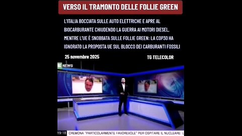 TG TELECOLOR: "L'ITALIA BOCCIATA SULLE AUTO ELETTRICHE E APRE AL BIOCARBURANTE" 25 nov 2025